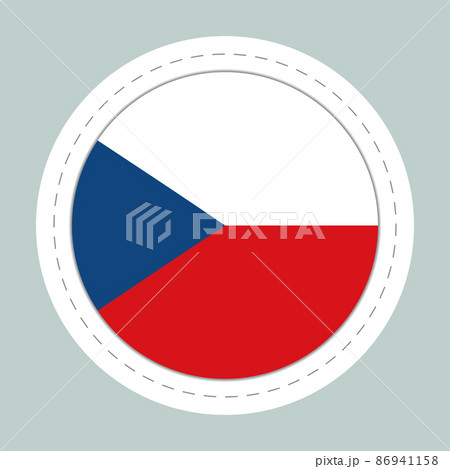 Glass light ball with flag of Czech Republic. Round sphere, template icon. national symbol. Glossy realistic ball, 3D abstract vector illustration. Big bubble