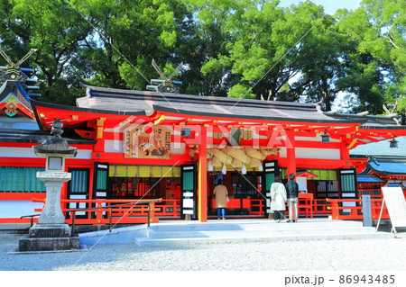【和歌山県】快晴下の熊野速玉大社(熊野稲荷神社)拝殿 【和歌山県】快晴下の熊野速玉大社(熊野稲荷神社)拝殿 86943485