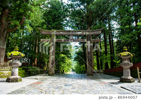 世界遺産　日光東照宮　石鳥居 86944007