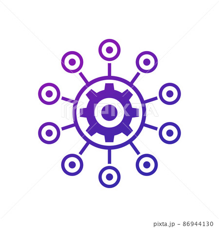 industrial manufacturing icon on white industrial manufacturing icon on white 86944130