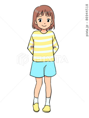 女の子の全身イラスト 女の子の全身イラスト 86944518