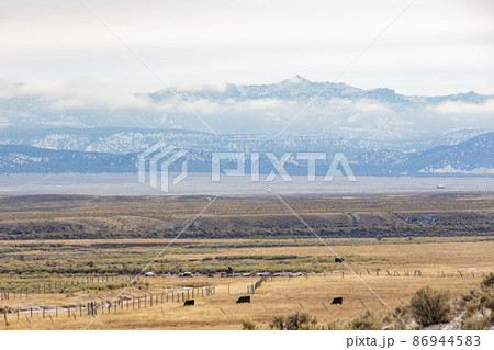 Beautiful country side view near highway 15, Utah 86944583