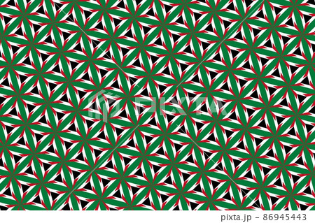 Geometric pattern in the colors of the national flag of Jordan. The colors of Jordan. 86945443