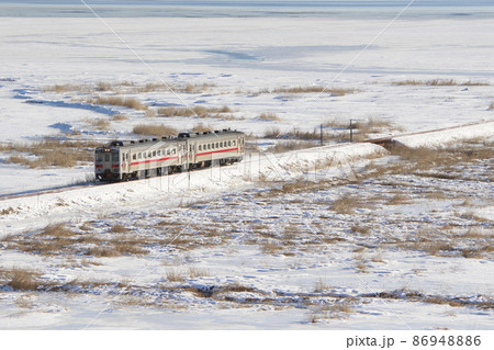 冬の別寒辺牛湿原を行く花咲線キハ54 冬の別寒辺牛湿原を行く花咲線キハ54 86948886