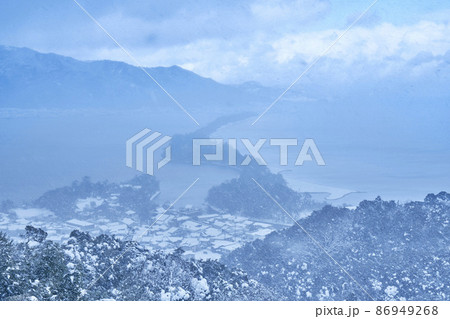 雪景色の天橋立 86949268