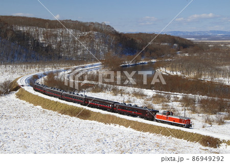 釧網本線：SL冬の湿原号（SL故障に伴うディーゼル機関車牽引） 86949292