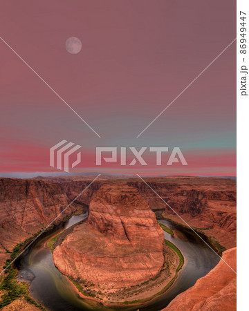 Moonrise Horseshoe Bend Moonrise Horseshoe Bend 86949447