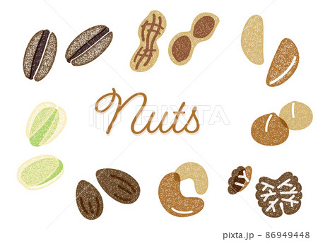 スタンプ風ナッツのセット 86949448