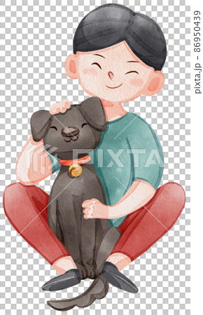 Hug dog and cat watercolor icon clip art png 86950439