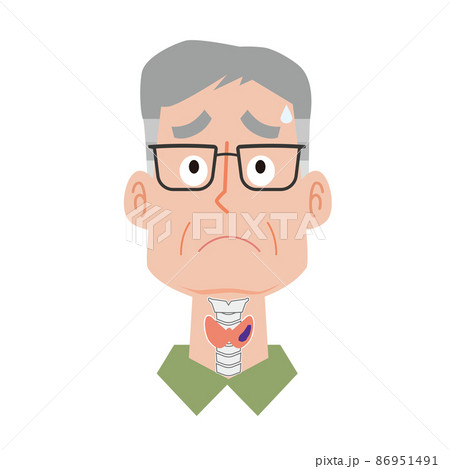 甲状腺がんの中年男性 86951491