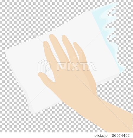 擦手的插圖 擦手的插圖 86954462