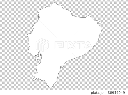 エクアドルの白地図 86954949