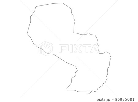 パラグアイの白地図