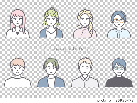 Youth icon illustration material 86956478