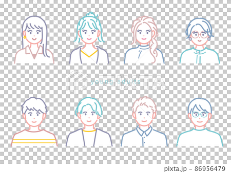 青年圖標插圖素材 86956479