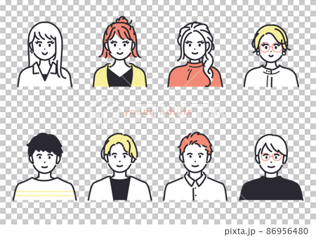 Youth icon illustration material 86956480