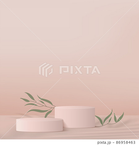 Abstract background with cream color podium for presentation. Vector Abstract background with cream color podium for presentation. Vector 86958463