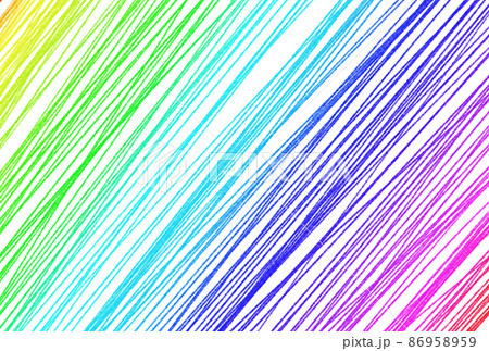 背景素材 色鉛筆 虹色のイラスト素材