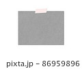 blank gray note paper background and tape 86959896