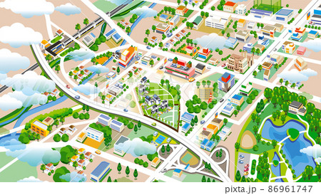 楽しい街並みと楽しい暮らし。人々が明るく楽しく暮らせる街づくり。 楽しい街並みと楽しい暮らし。人々が明るく楽しく暮らせる街づくり。 86961747