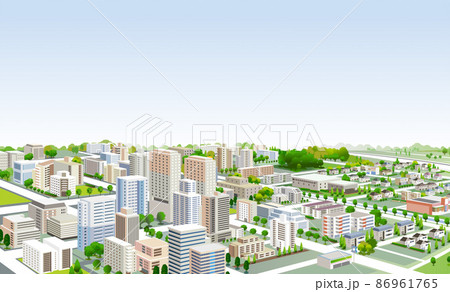 楽しい街並みと楽しい暮らし。人々が明るく楽しく暮らせる街づくり。 楽しい街並みと楽しい暮らし。人々が明るく楽しく暮らせる街づくり。 86961765