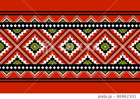 Geometric ethnic oriental seamless pattern traditional Design for background 86962301