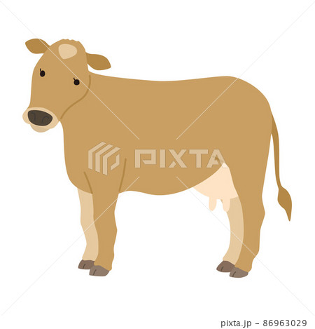 ジャージー牛のイラストのイラスト素材 [86963029] - PIXTA