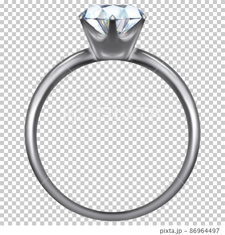 18K Palladium White Gold Modified Half Bezel/Prong With Round Topaz