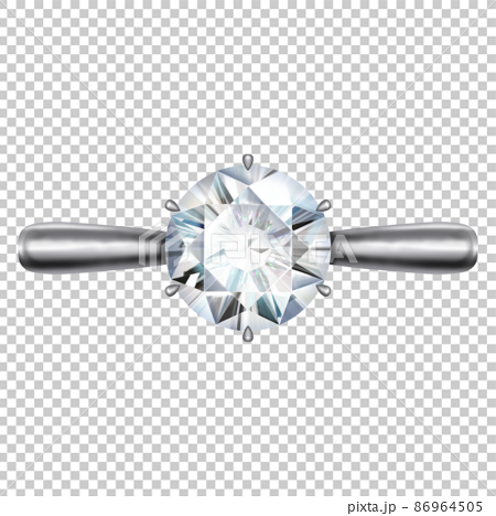 4月誕生石・宝石　ダイヤモンドの指輪・リング　ラスター素材 86964505