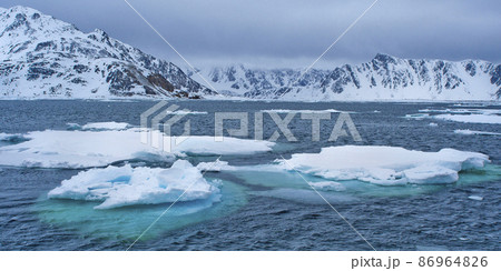 Drift floating Ice, Albert I Land, Norway Drift floating Ice, Albert I Land, Norway 86964826