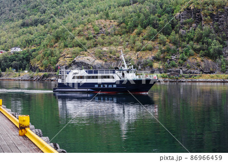 small passenger ships in fjord, Norway 86966459