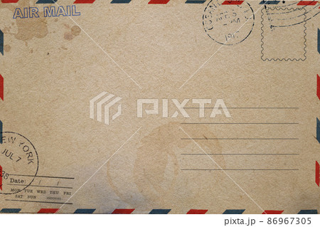 Backside of old postcard template with dirty stains Backside of old postcard template with dirty stains 86967305