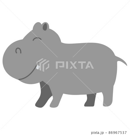 Cartoon Hippo doodle animal for children Cartoon Hippo doodle animal for children 86967537
