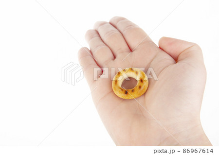 image of cookies hand white background  86967614