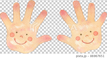 雙手的插圖（有臉/字符）-插圖素材 [86967651] - PIXTA圖庫