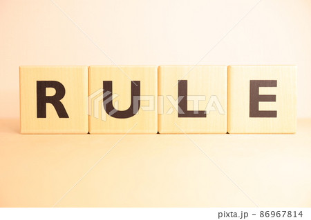 ルール（RULE）のイメージ（文字・アルファベットテキスト） 86967814