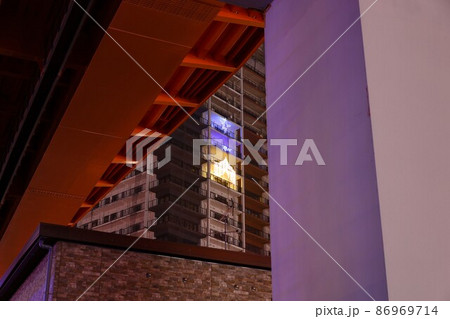 神戸メリケンパークで分譲マンションのライトアップ 神戸メリケンパークで分譲マンションのライトアップ 86969714