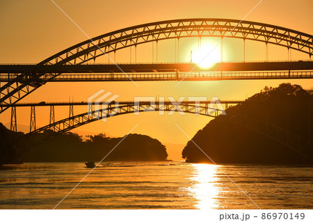 西海橋の朝日 86970149