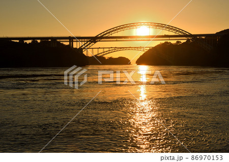 西海橋の朝日 西海橋の朝日 86970153