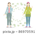 オフィスコーデと山ガールコーデ 86970591