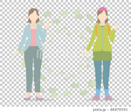 オフィスコーデと山ガールコーデ 86970591