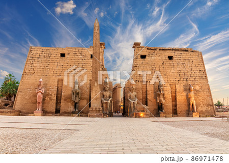 World famous Luxor Temple, view of the main entrance, Egypt World famous Luxor Temple, view of the main entrance, Egypt 86971478
