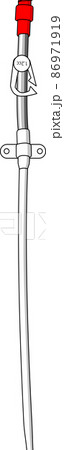 血液透析用シングルルーメンカテーテルのイラスト 86971919