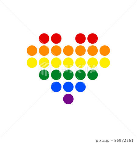 Symbol heart with flag lgbt pride 86972261