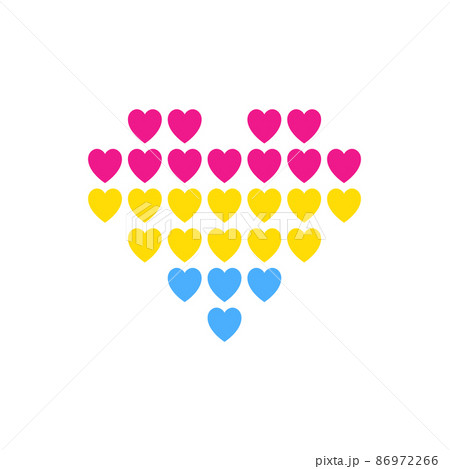 Symbol heart with pansexuality flag lgbt pride 86972266