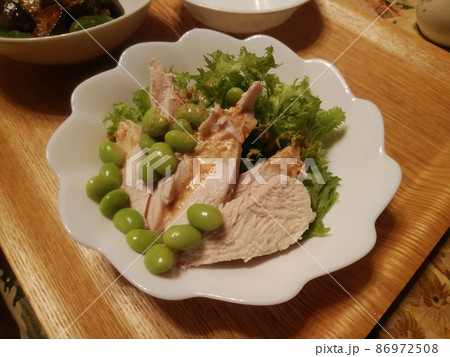 枝豆と蒸し鶏 86972508
