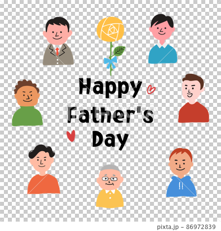 Father's Day logo and vector illustrations of various dads 86972839