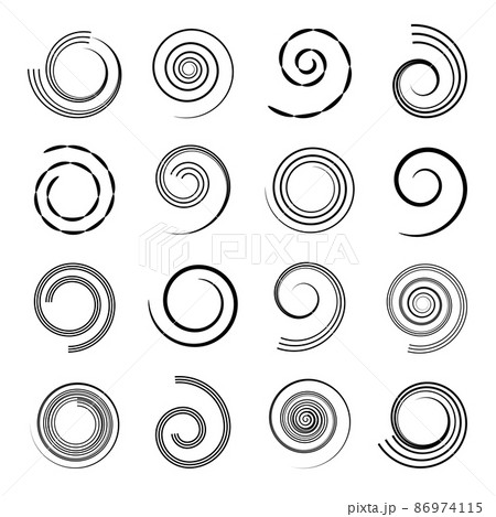 Abstract spiral elements for design. 86974115