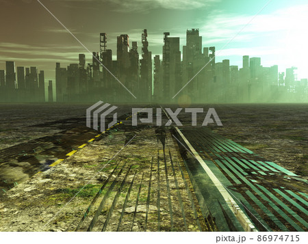 Post-apocalyptic city Post-apocalyptic city 86974715