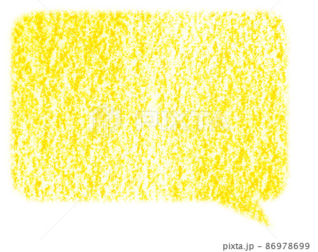 クレヨンで描かれた四角の吹き出し塗りイラスト 黄色 他色有り クレヨンで描かれた四角の吹き出し塗りイラスト 黄色 他色有り 86978699